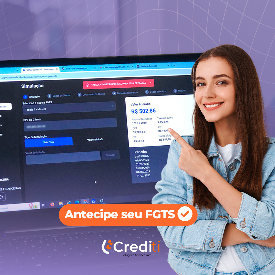 Contrate seu FGTS ON-LINE na Crediti